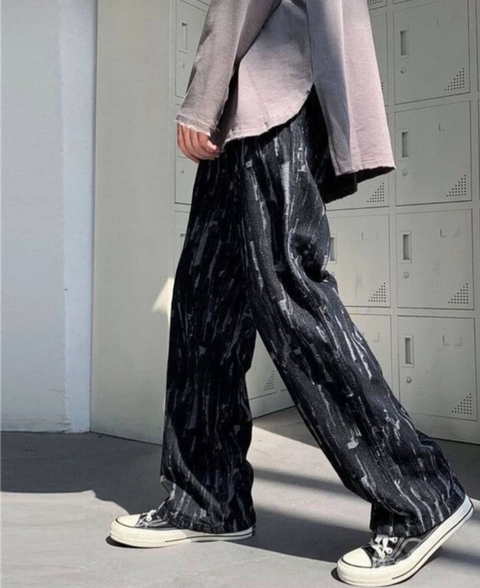 Pantalon large imprimé