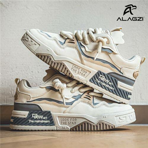 ALagzi 2025 Men's New Fashion Sports Board Shoes - Beige