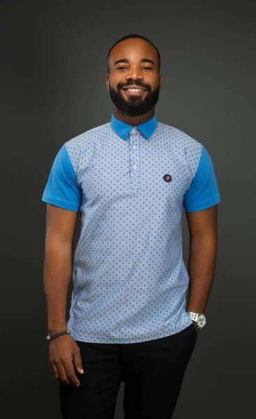 Polo homme bleu élégant