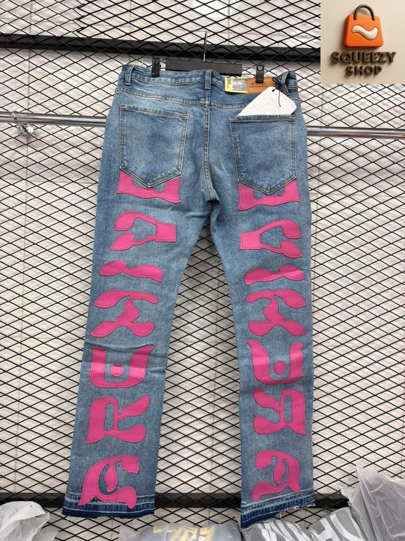 Jeans unisex imprimés tendance