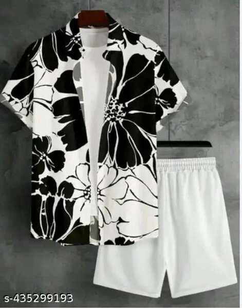 Ensemble chemise et short floral été