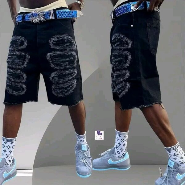 Shorts en jean noirs tendance