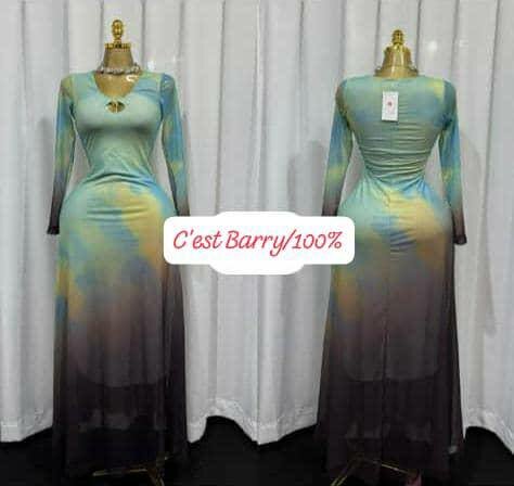 Robe longue élégante dégradée