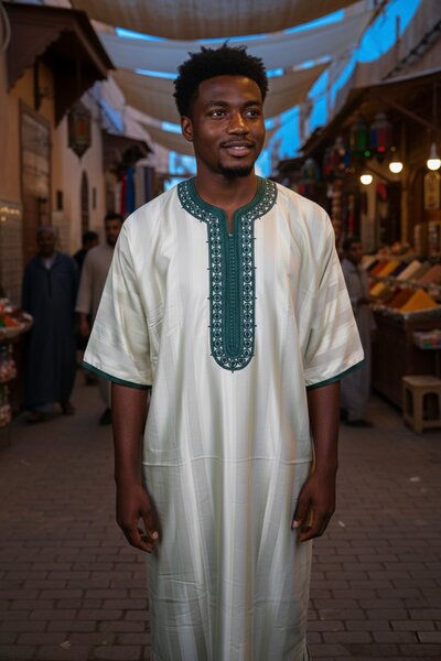 Boubou Marocain homme élégant