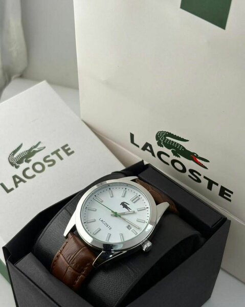 Montre Lacoste homme cuir marron