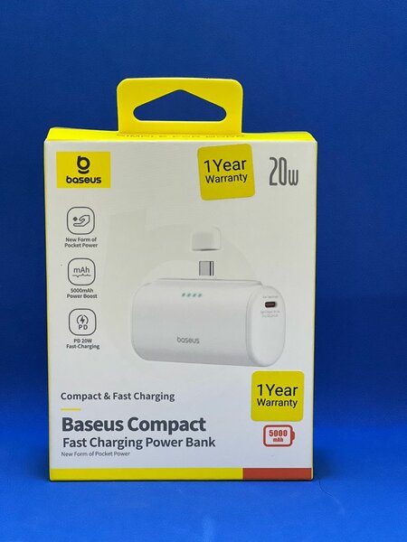 Baseus Compact Fast Charging  Power Bank Type C Edition
