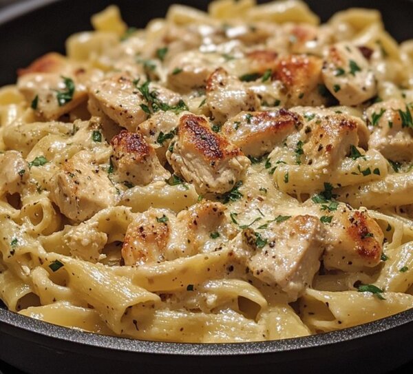 Pâtes crémeuses au poulet