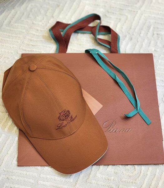 Casquette baseball en cuir marron