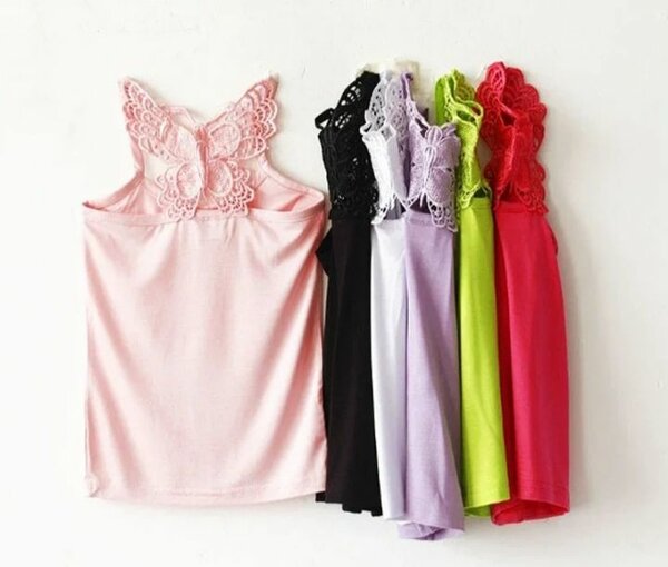 Débardeur papillon dentelle