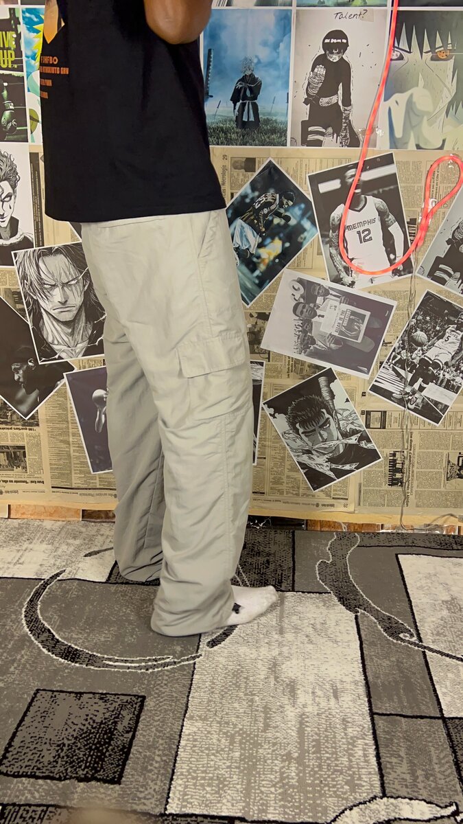 Pantalon cargo gris pour homme