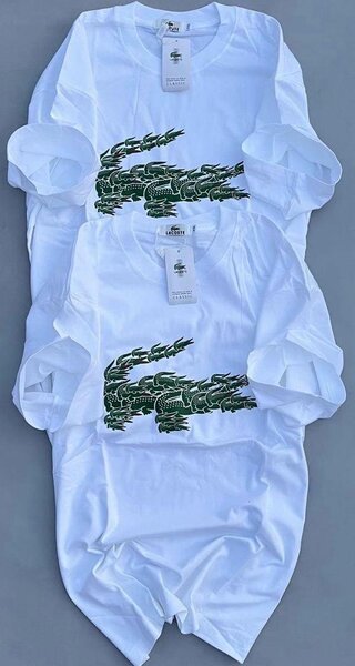 T-shirt blanc imprimé crocodile