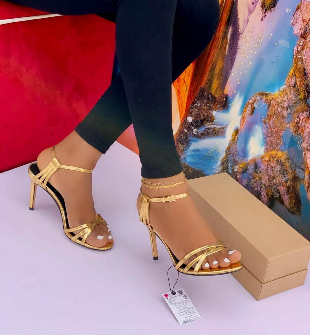 Gold sandal heel
