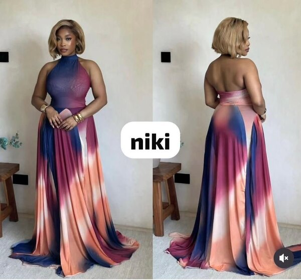 Robe longue dégradée élégante