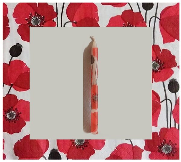 Bougies décoratives coquelicot