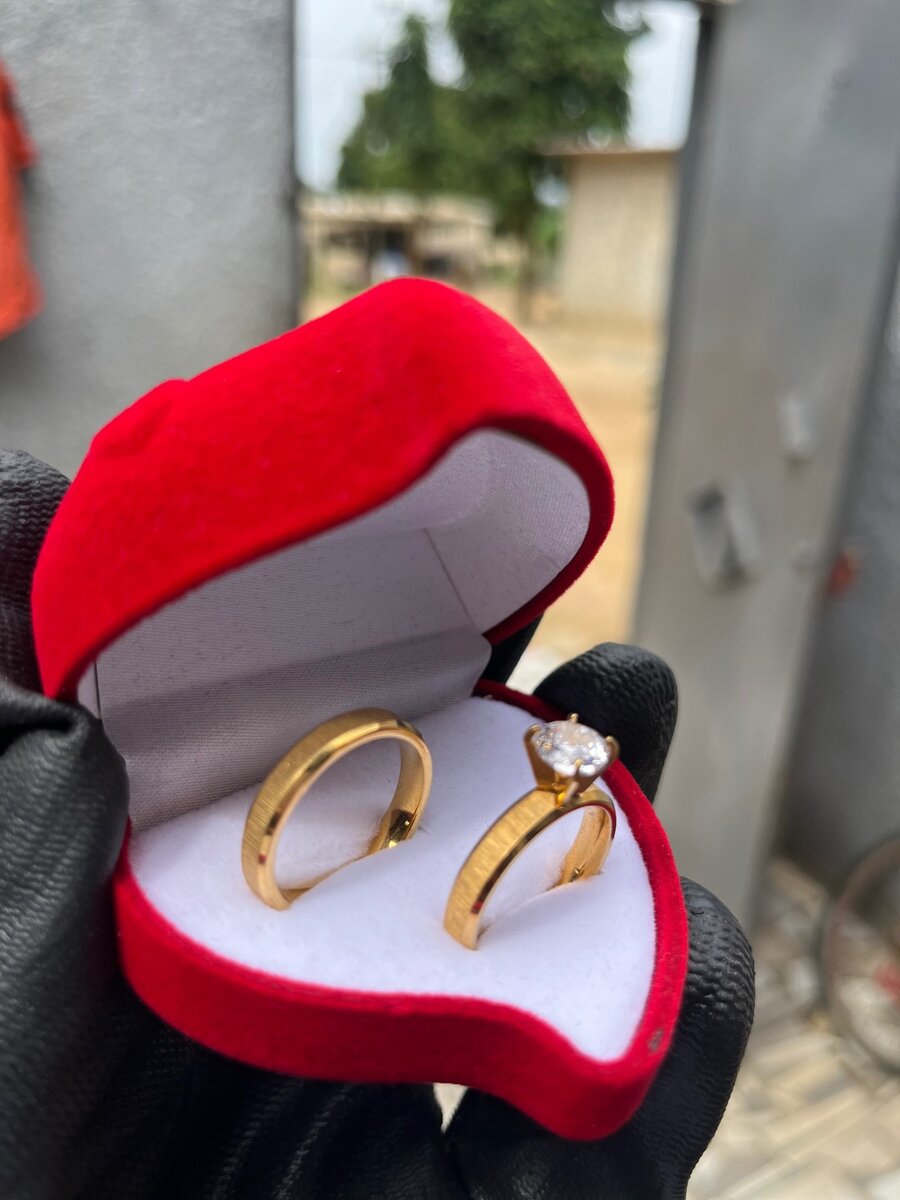 Bague de promesse en or plaqué