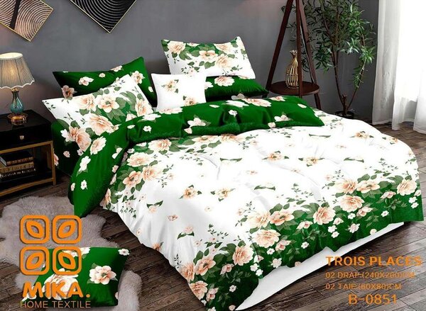 Draps de Lit Florale Élégante