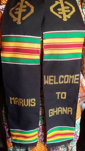 Woven kente sash