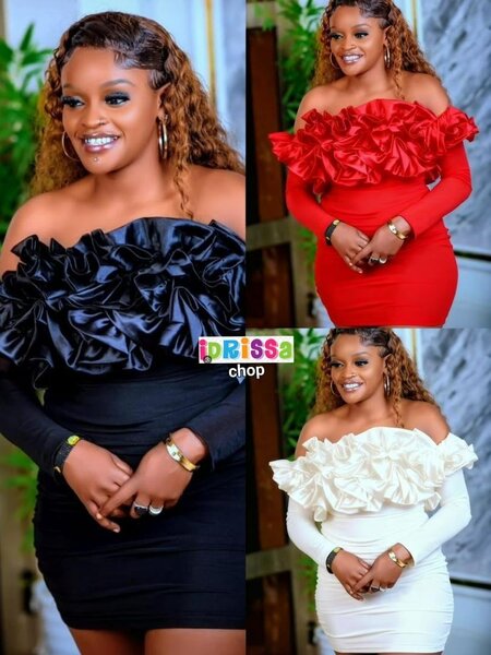 Robe courte à volants pour femmes