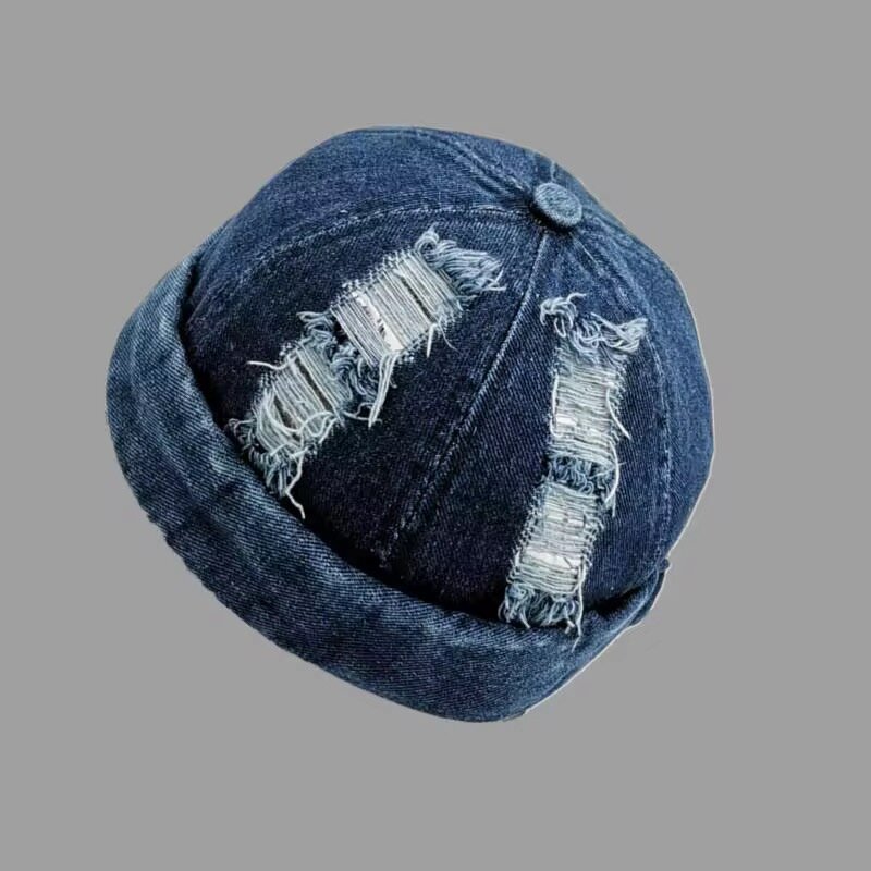 Casquette en jean décontractée