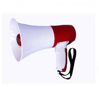 Mégaphone Avec Clé USB + Pile- Blanc/Orange En Fonction Du Stock Disponible