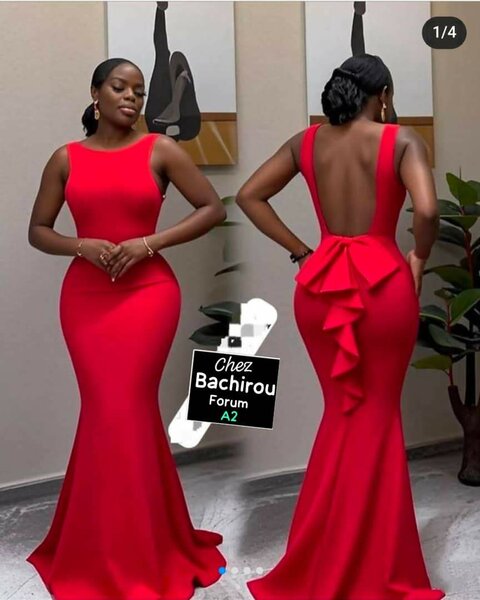 Robe rouge longue élégante pour soirée