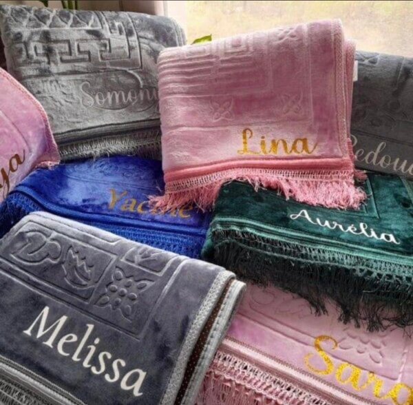 Tapis de prière personnalisé avec prénom