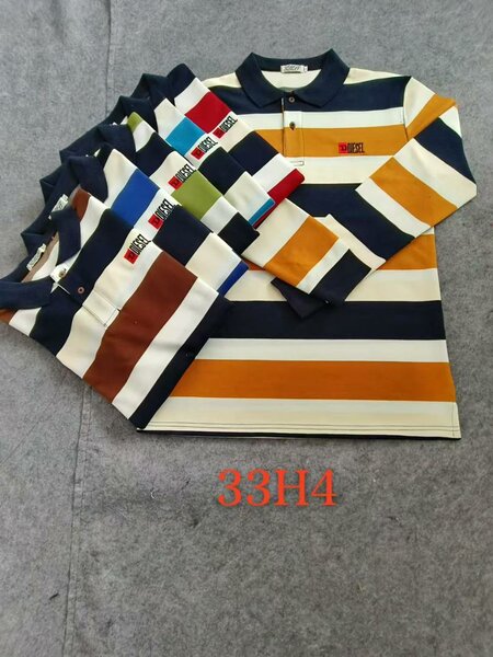 Polos à manches longues rayés