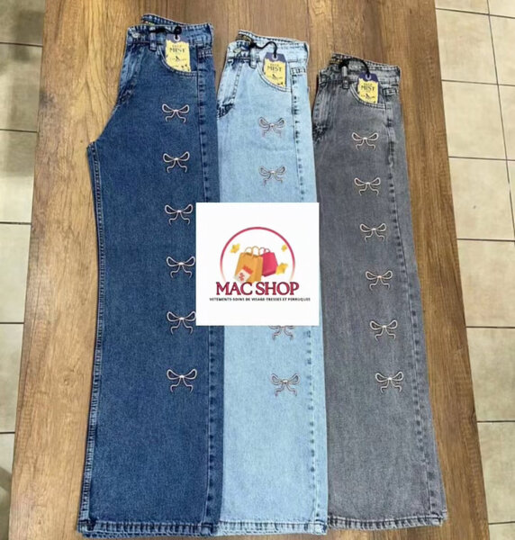 Jeans Fille avec Broderie Papillon MAC SHOP