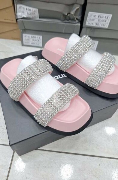 Mules Strass Étincelantes Femme