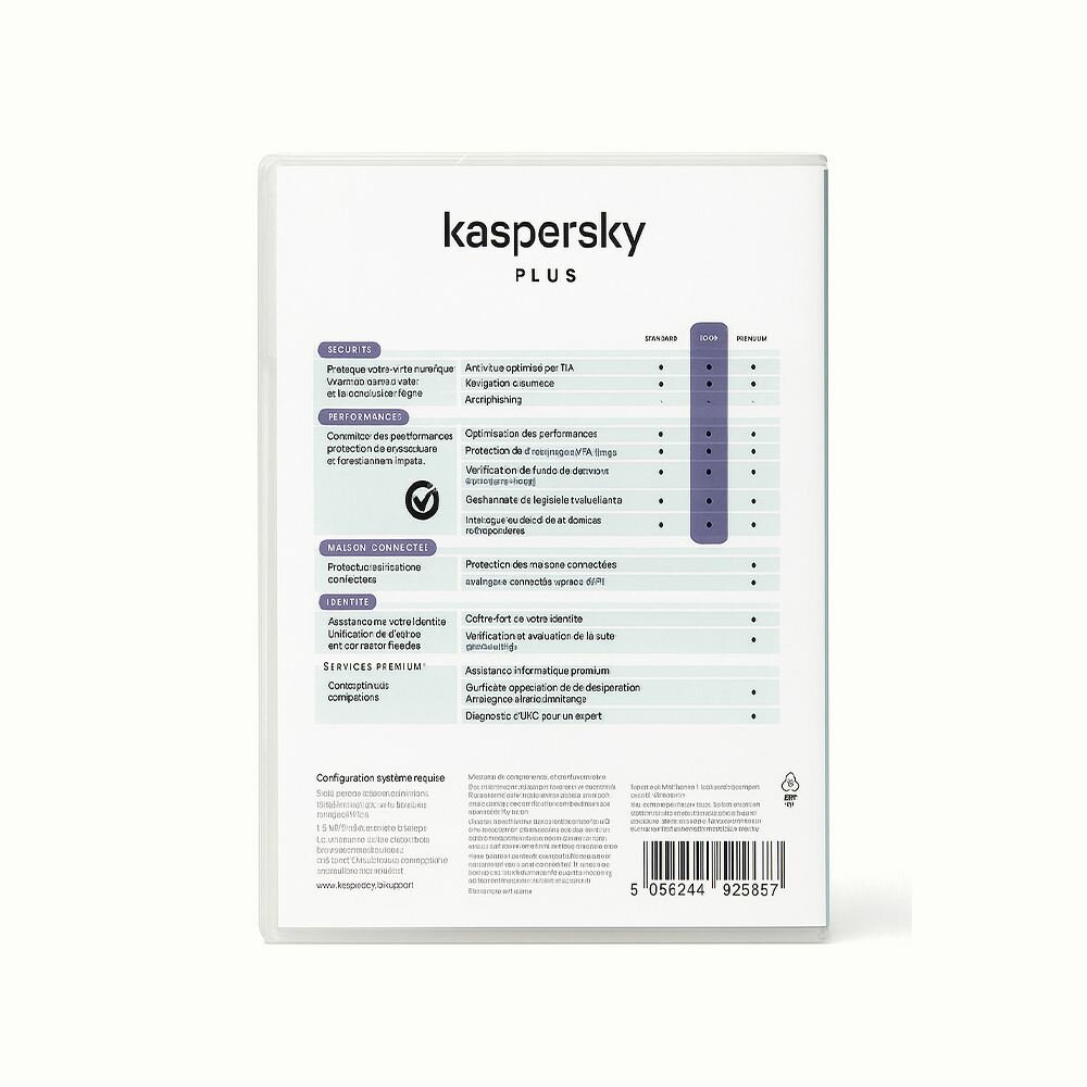 Kaspersky Plus 4 appareils 1 an
