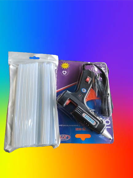 Pistolet à colle + 20 bâtonnets de colle