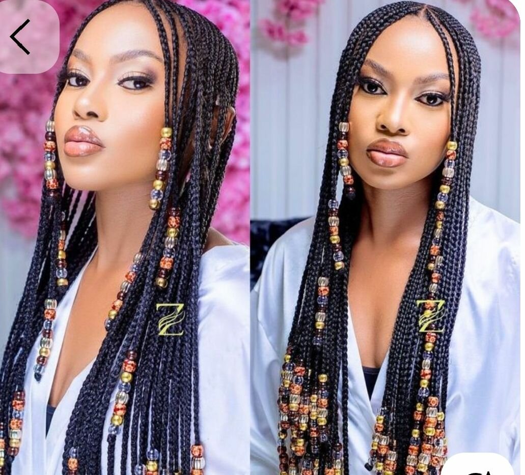 Perruque Tresse Synthétique avec Perles