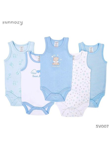 Body bébé en coton doux - Lot de 5