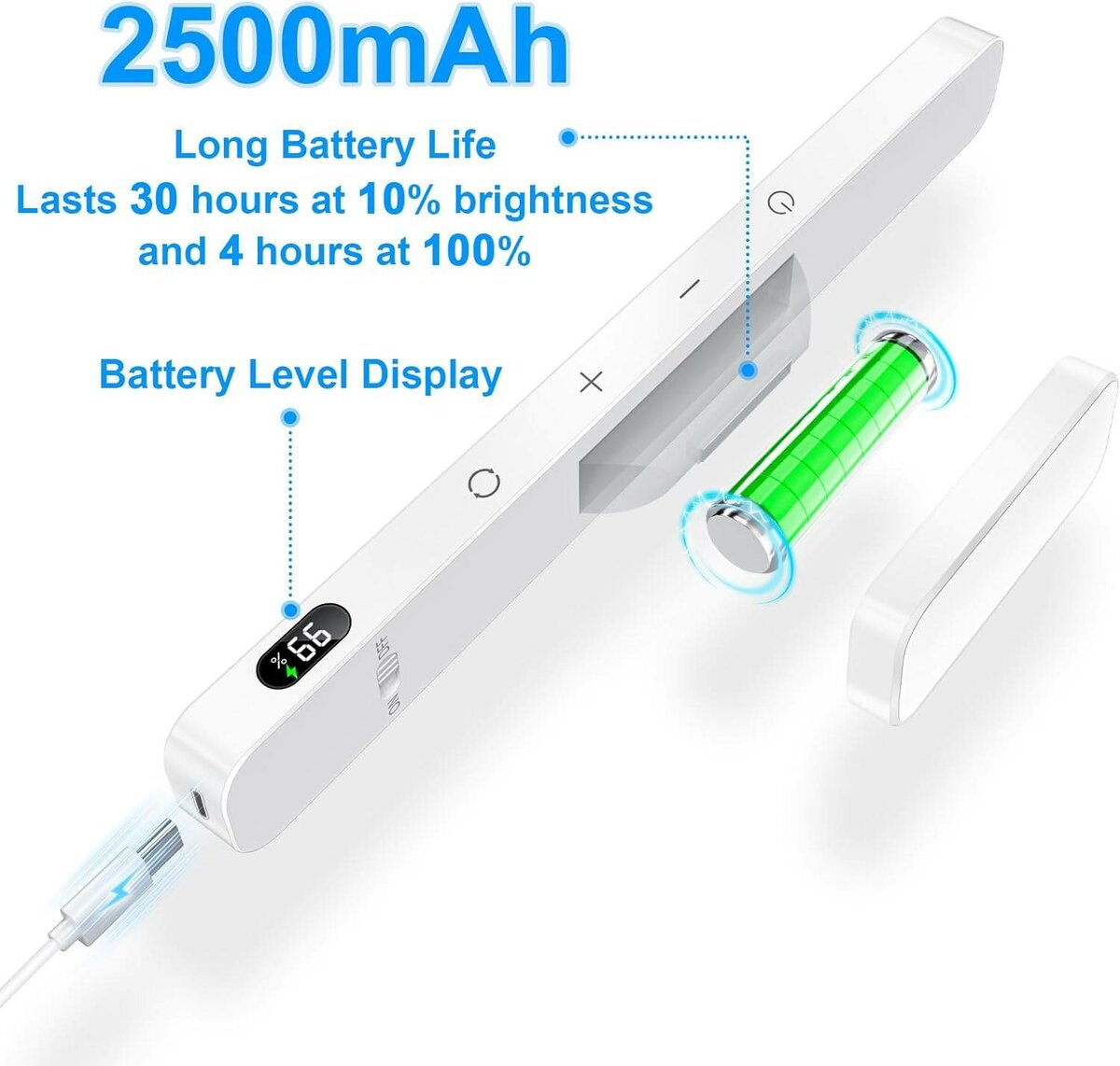 Rechargeable LED Light Bar, Touch & Remote Control