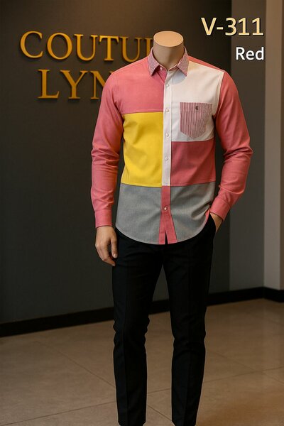 Chemise Color Block Homme
