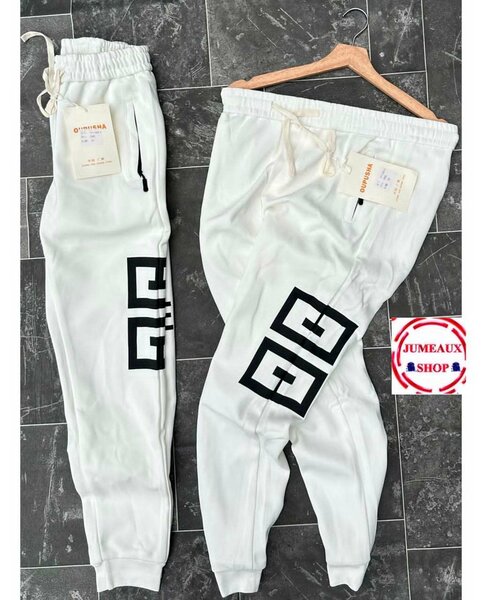 Pantalons de Jogging Blancs