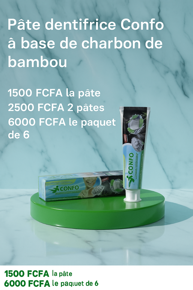 Dentifrice Confo à charbon