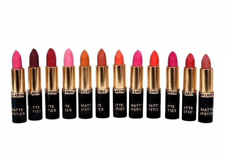 Pack of 12 matrix matte lipsticks for girls