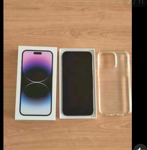 Apple iPhone 14 Pro Max avec étui transparent