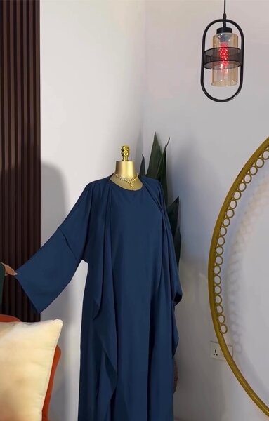 Elegant Blue Abaya Dress