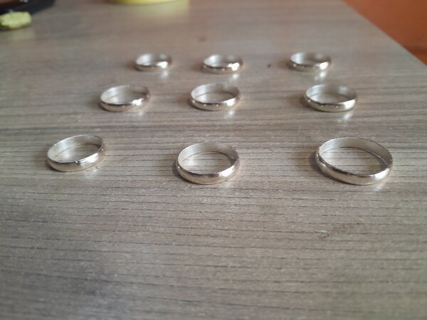 Anneaux en argent élégants