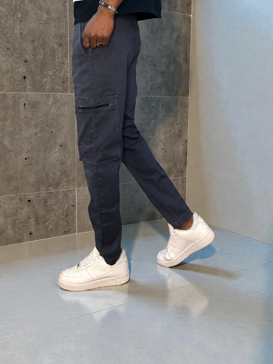Pantalon cargo gris pour homme