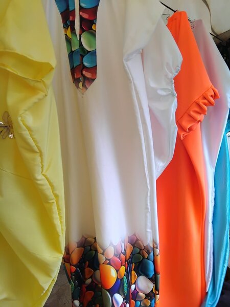 Blue and white rich auntie dress