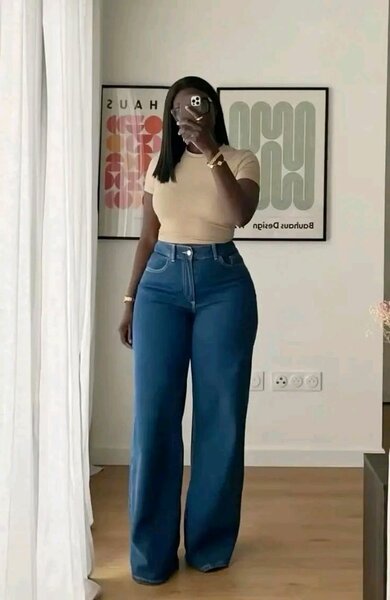 Jeans taille haute femme