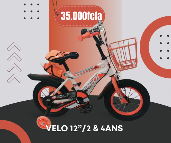 Vélo Enfant 12" avec Roulettes