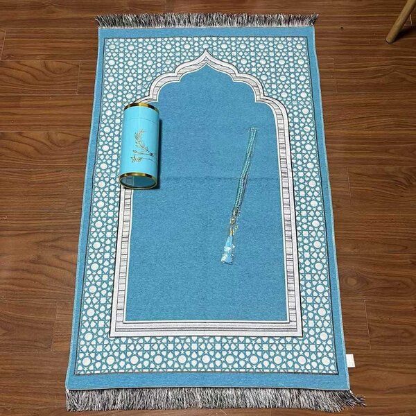 Tapis de prière bleu élégant