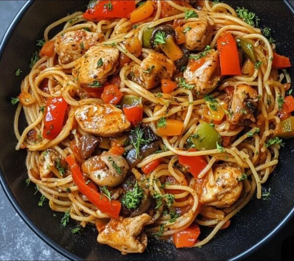 Spaghetti au Poulet Épicé