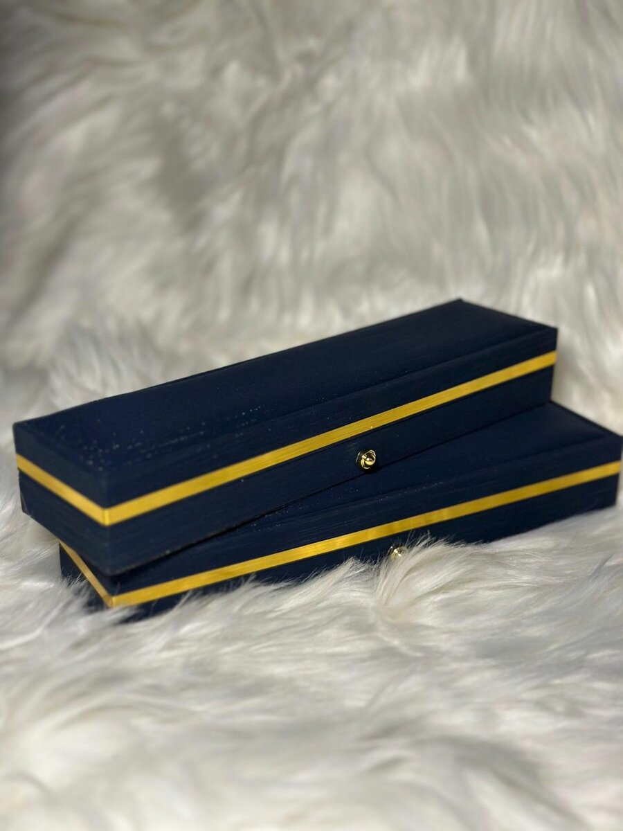 Boîte à Bijoux en Velours Bleu Élégante