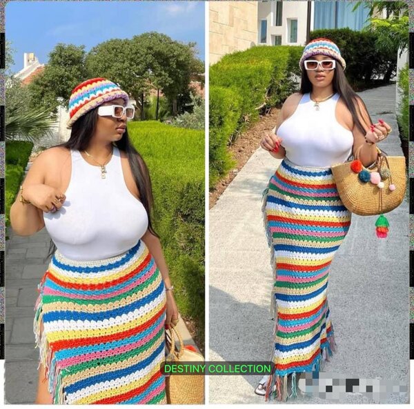 Ensemble crochet multicolore