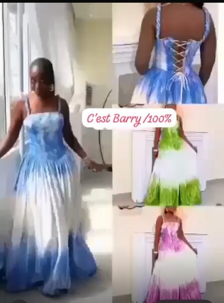 Robe longue dégradée élégante